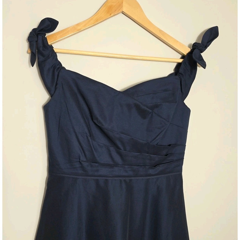 J.Crew Navy Dress Size 4 Silk Blend Corset Fit Flare NWT Elegant - Picture 4 of 11